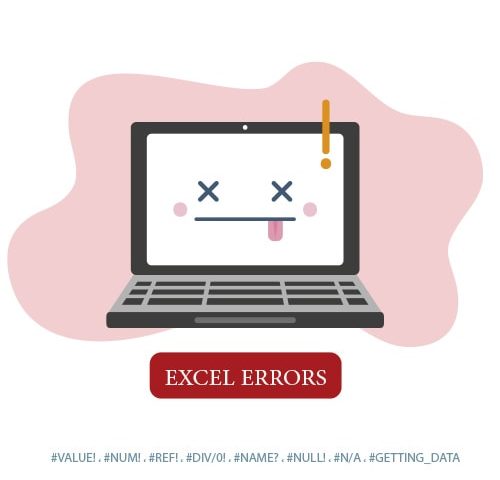 خطاها در اکسل - excel errors